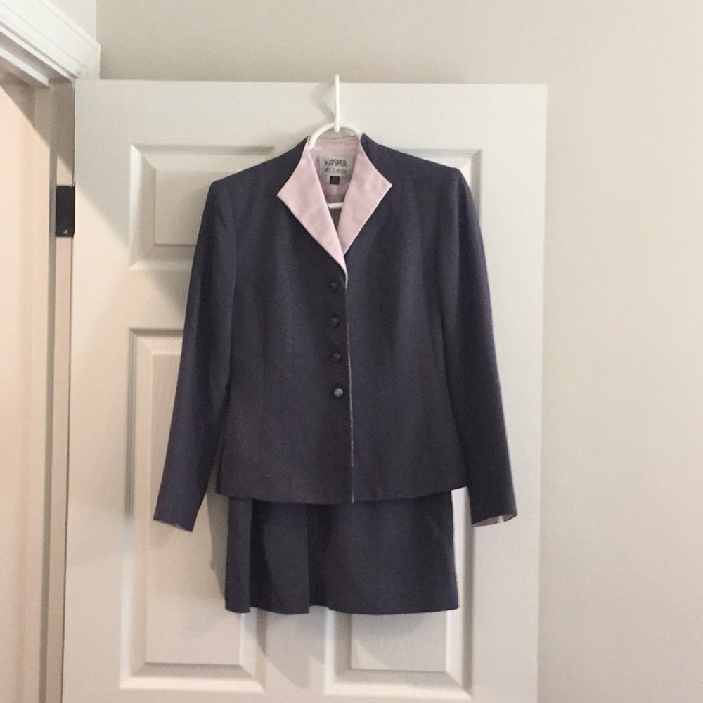 Dark gray suit